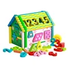 Educational wooden Digital shape colorful mini wisdom Wooden kids Assembling educational DIY Toys Wisdom House