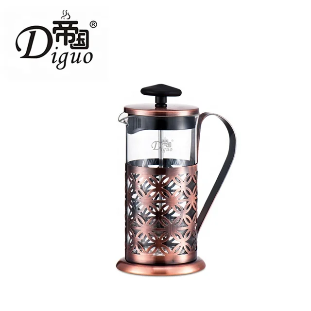 

Diguo 350ml 12Oz Hot Selling Heat Resistant Glass French Press Coffee Tea Maker Infuser