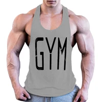 

High quality good quality custom made logo men muscle stringer tank top bodybuilding