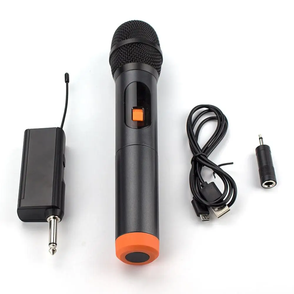 

2021 UHF Microphone Wireless Professional Handheld Studio Wireless Condenser Microphone Cordless Mic 3.5/.5mm Convertor Plug