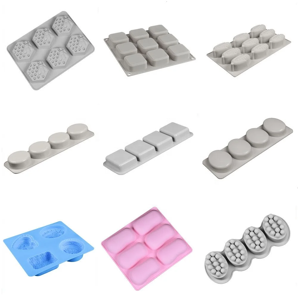 

Newest Product 9 Different Designs Silicone Soap Making Molds For Handmade, As picture or as your request