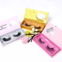 

3d mink eyelashes vendor wholesale eyelashes mink 3d custom glitter pink eyelash packaging box