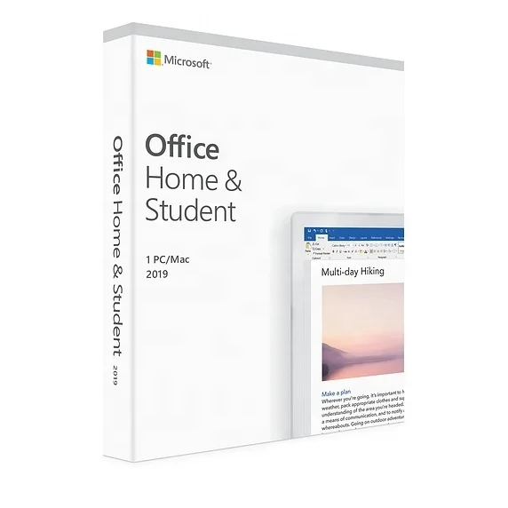 

Microsoft Office 2019 home and student 64bit DVD retail pack for windows available to Windows 10 system