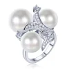 Hot selling 2019 rings natural pearl nice rings wholesale factory direct deal jewelry