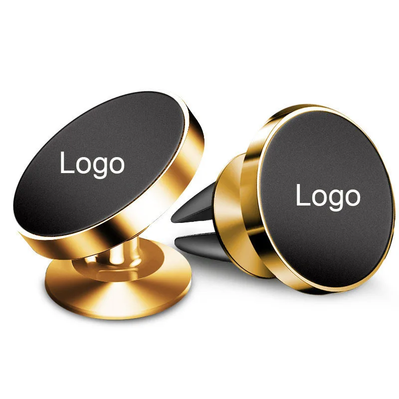 Custom High Quality Magnetic Car Mobile Phone Holder 360 Degree Rotation Metal Car Bracket