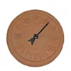 Vintage round handmade garden terracotta Clay Wall Clock