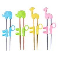 

Unique design colors stainless steel training chopsticks for children