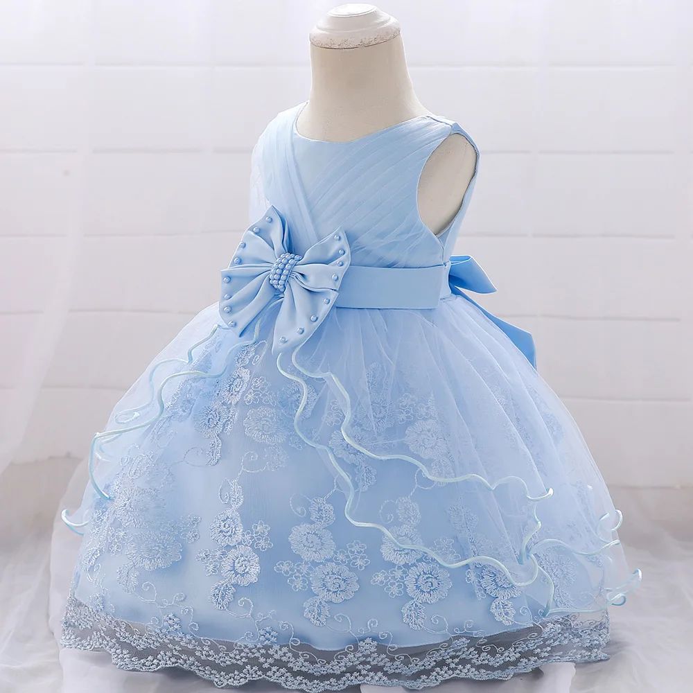 

High Quality Baby Girls Flutter sleeve lace ruffle dress wholesale kids clothes children's boutique fashion dresses L1869XZ