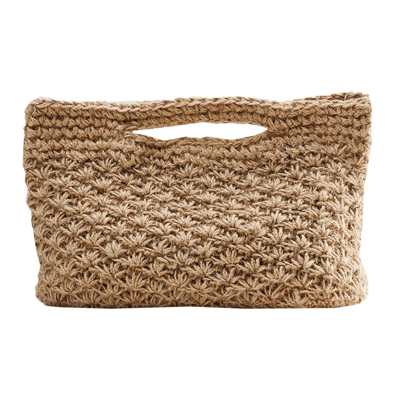 

Hemp rope hand-crocheted women's bag retro ethnic hand woven bag woven clutch bag