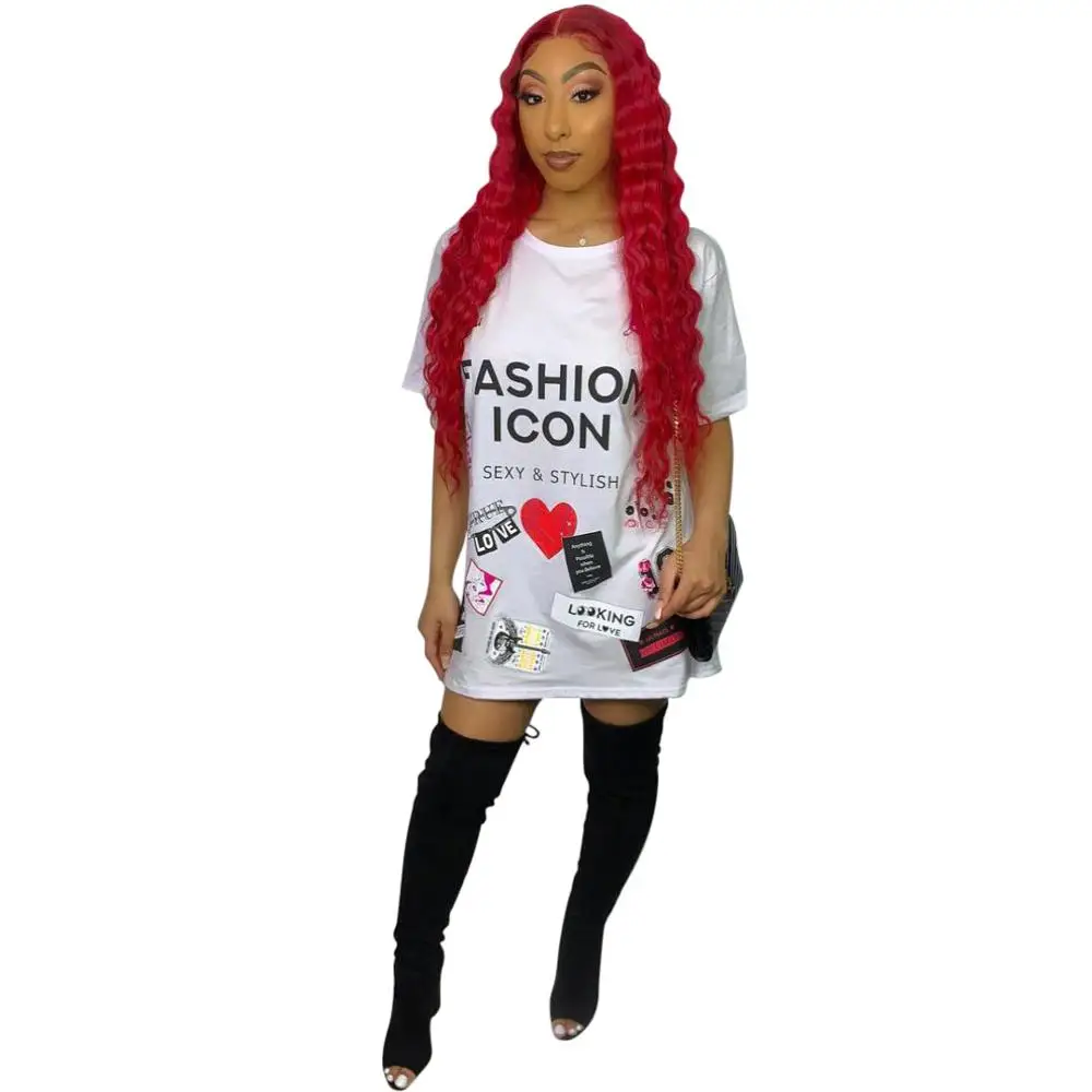 

printing t shirt dress women summer latest design tops for women 2019