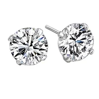 

One Dollar Fashion 925 Sterling Silver Birthstone Stud Earrings Promotional Gift