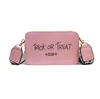 Promotion Fashion Letter Print PU Leather Summer Crossbody Bag Clutch Bags Polyester Belt Shoulder Bags Women Handbags 2019