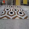 Great Value Lotus Flower Shape Medallion Texture Pattern Solid Surface Slabs Carrara White Marble Mosaic For Decoration
