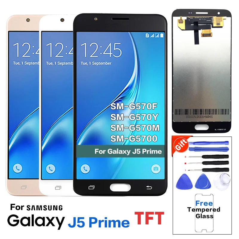 For Samsung Galaxy J5 Prime G570 G570F On5 2016 G5700 LCD Display Touch Screen Digitizer Assembly Original LCD