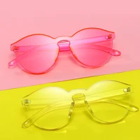 

CRAMILO 2019 Fashion New Style Candy Colorful Round Rimless Women Men Sunglasses