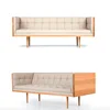 Modern Contemporary Box Medium Two Seat Sofa