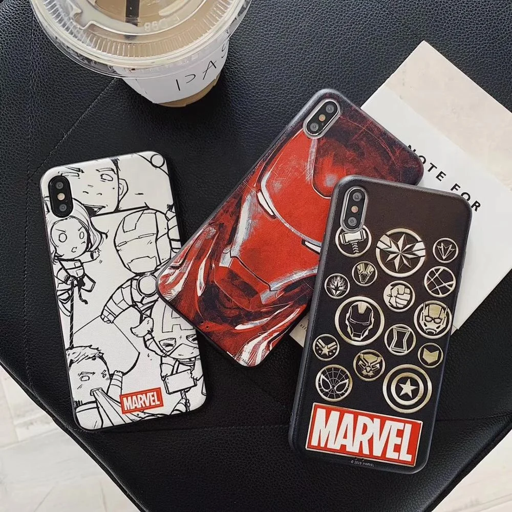 

For iPhone Plasitc Fashion Case Marvel Cover