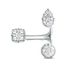 Gemnel 2017 hot sale throne cuff 5 carat diamond ring for women