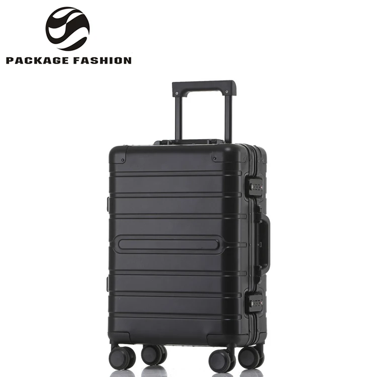 

Custom processing 20 24 29 inch industrial aluminum magnesium alloy hard luggage trolley case suitcase, Black, red, silver, sky blue
