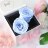 Beautiful Natural Real Sky Blue Rose Flower Preserved Immortal Flower Decoration