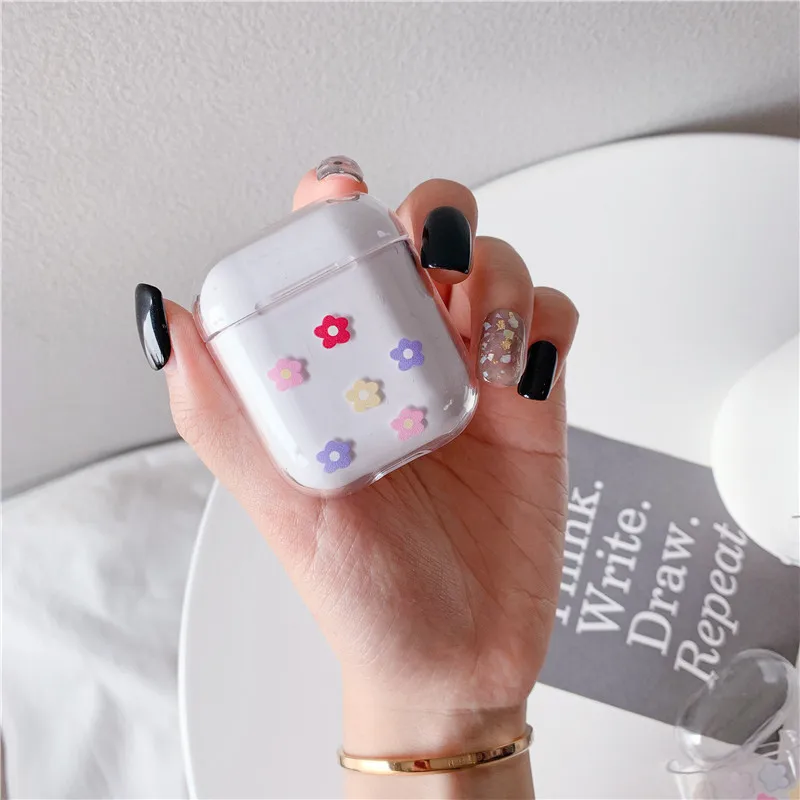 Protective Hard PC Case for airpod Cartoon Transparent Wireless Earphone Cover Accessories For apple airpods case custom designs