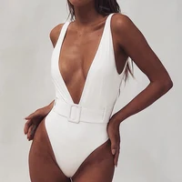 

Deep V Swimwear Swimsuit Woman One Piece Swimming Swim Beachwear Bathing Suit