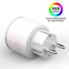 RGB Colors Change Intelligent Wifi Socket with Voice Control EU plug APP control