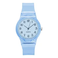 

Yiwu Whole Sale Sports Watches For Child Transparent Plastic Quartz Watch Classic Style Colorful Wristwatch SW046