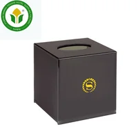 

Factory supply hotel black acrylic cube box acrylic tissue box