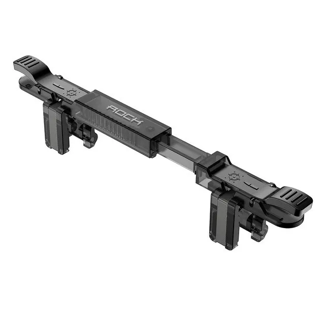 

Hot 2020 Rock Accessories Retractable Shooting Game Grip Trigger Fire Button Handle for Android Cellphone Joystick Controller, Black