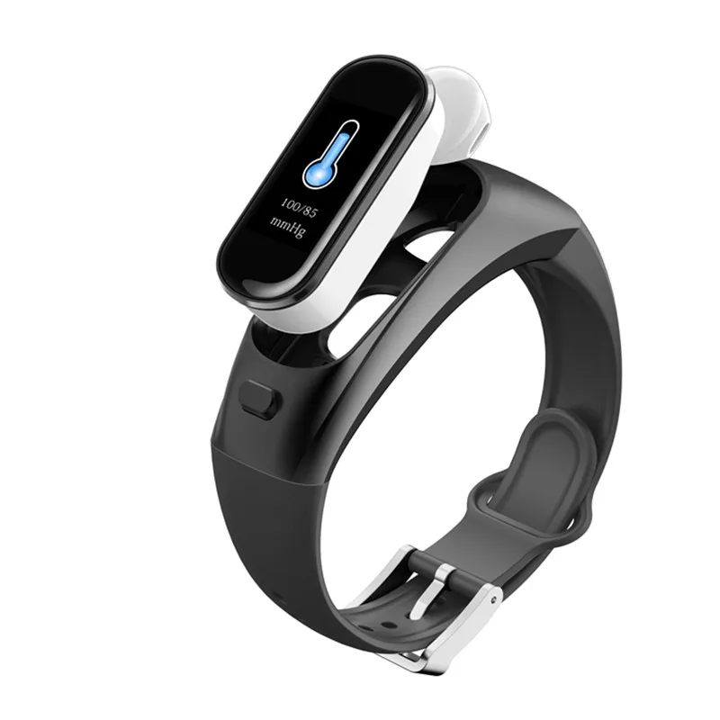 

2019 New Coming H109 earphone bracelet wristband blue tooth earphone heart rate monitor smart band