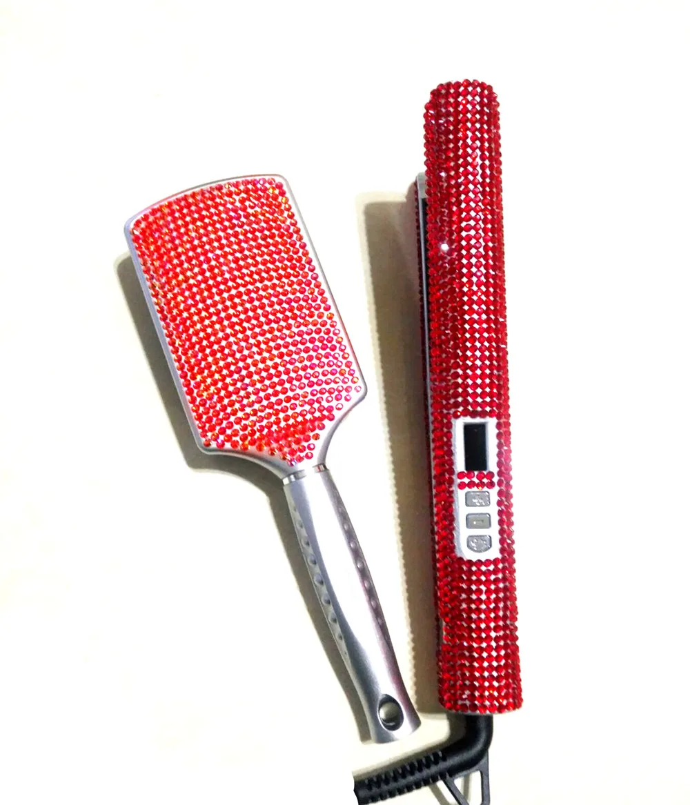 

Bling flat iron and hair brush