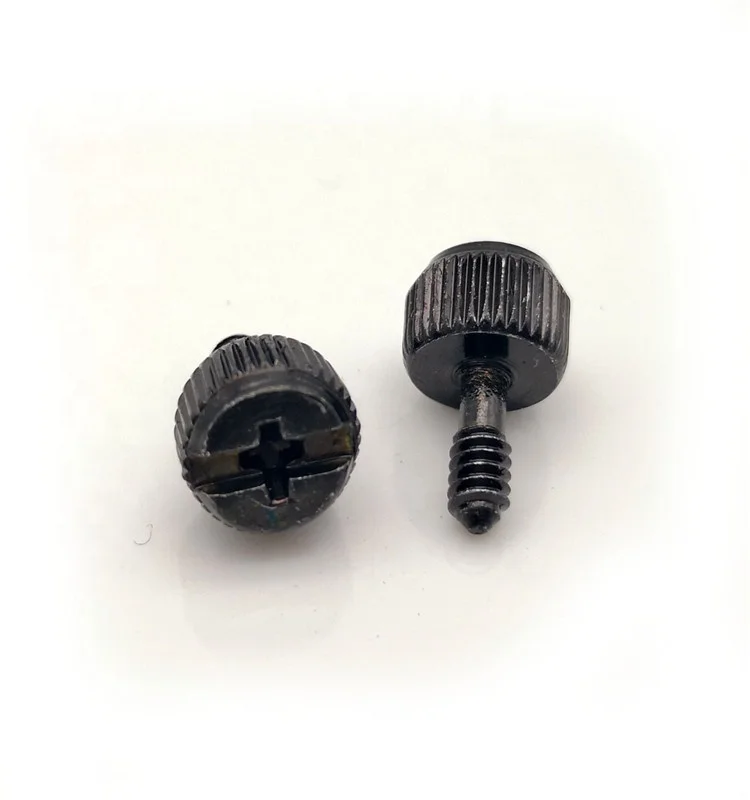 
M3 Steel precision custom knurled thumb shoulder case screw 