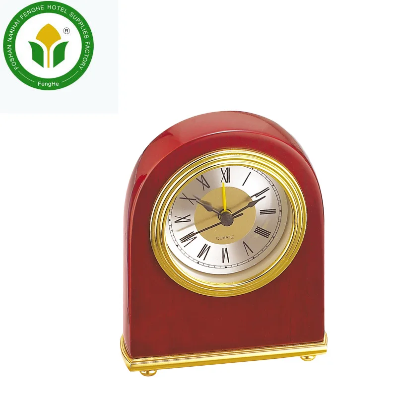 

Hotel small sunlight leather alarm clock,hospitality supplies leather alarm clocks, Black+golden
