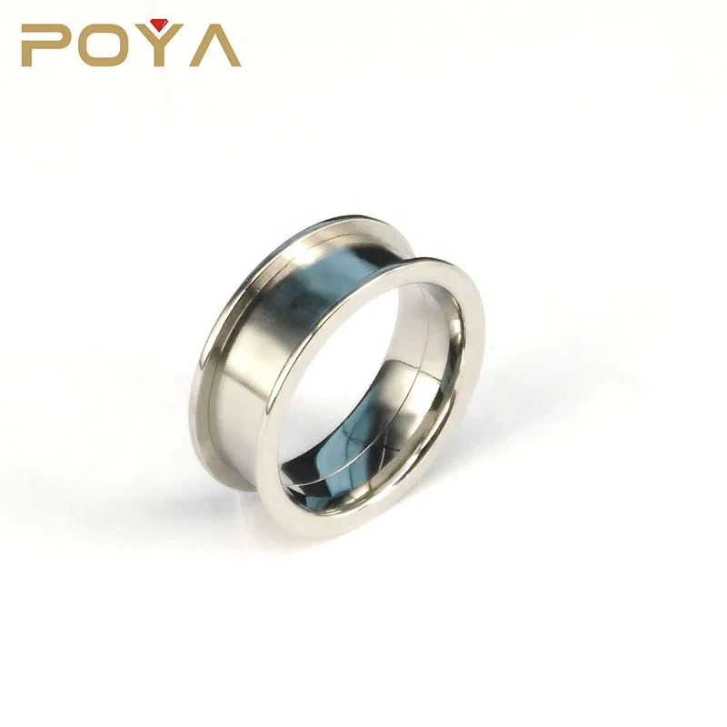 

POYA Jewelry 8mm Stainless Steel Ring Blanks Any Color Can Be Customized