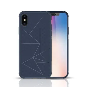New antiskid hidden vehicle  design magnetic car holder geometric case cover for iphone x xs max xr