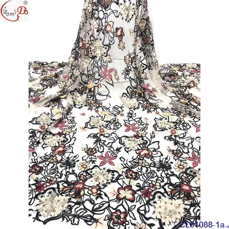 

cl61088 2019 the new design 3D high quality party lace, Black;white;as photos