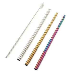 Image of 304 Collapsible Type Telescopic Stainless Steel Metal Straw