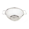 Kitchen use mesh net strainer basket with stainless steel Handles resting feet