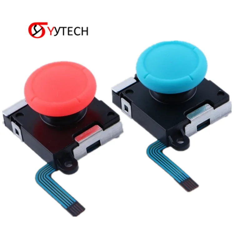 

SYYTECH 2pcs in 1 Game Controller Replacement Thumb stick Rocker 3D Analog Joystick for NS Nintendo Switch Joy con Repair Tools, Red, blue, black, white