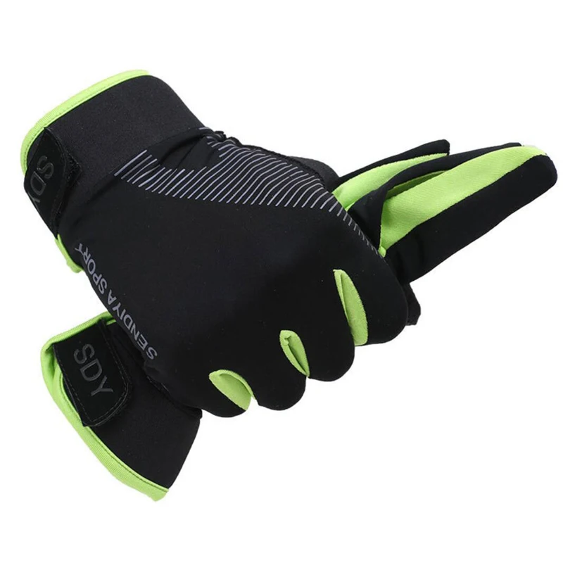 

Touchscreen Wholesale Anti Slip Full Finger Lightweight Flexible Gel Cycling Bike Gloves, Green/blue/black/orange/grey/red