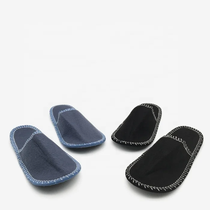 

Nonslip Fuzzy Slip on TPR Sole Shoes Indoor Outdoor House Wool Felt Slippers with Memory Foam Breathable Sandal, Light grey, dark grey, black or customized