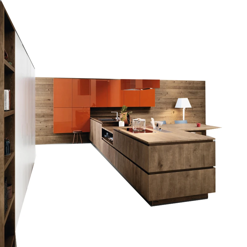 Modern Special Design T Shaped Wooden Kitchen Cabinet Furniture