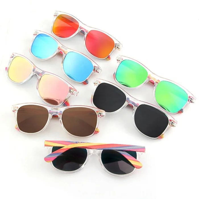 

free shipping by DHL E-Commerce Color bamboo sunglasses dropshipping private label model uv400 polarized wooden sun glasses, Colourful