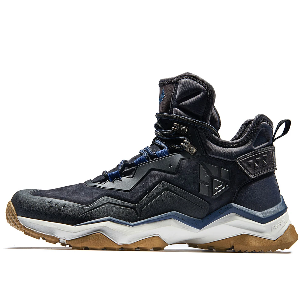 
RAX Men Hiking Boots Outdoor Leather Waterproof Anti Slip Camping Backpacking Shoes Walking Boots 