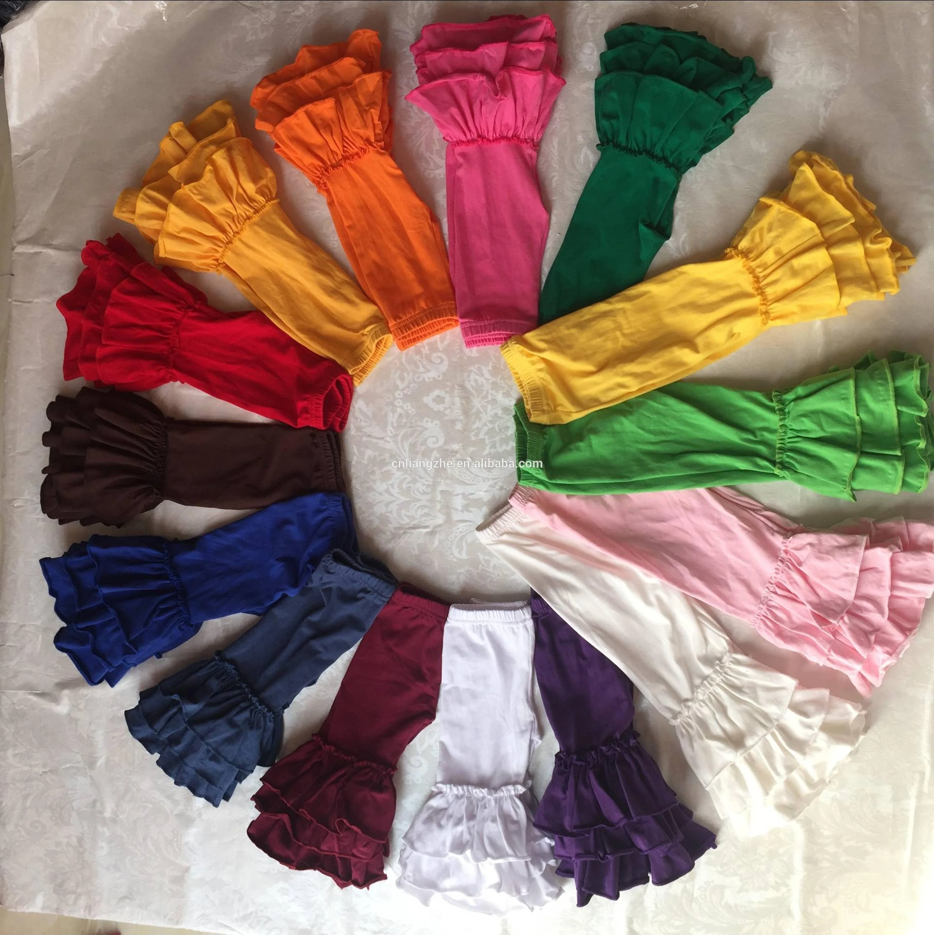 

YY-259 sew sassy icings cotton ruffle pants girls leggings for tweens