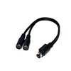 Mini Din 4 male to dual S-video 4 pin MD Female Splitter Cable