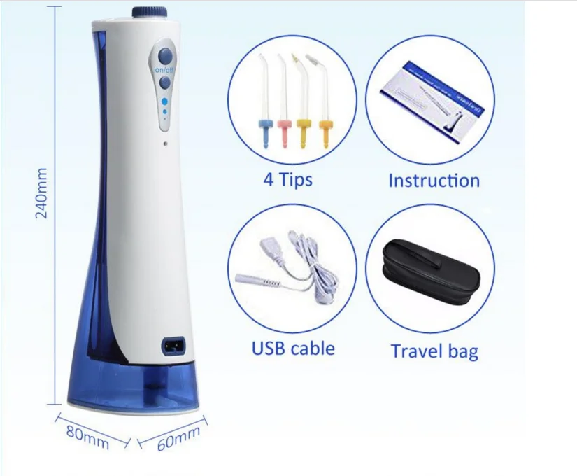 
Free shipping hot sale 1800mA rechargeable traveling dental floss/portable oral irrigator/dental water flosser 