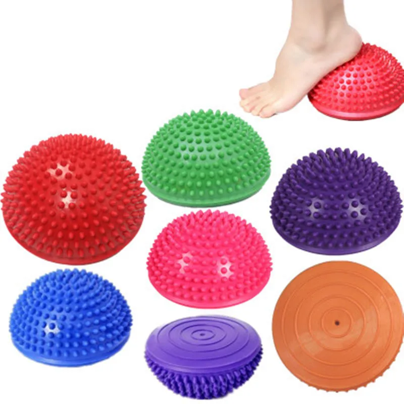 

fitness inflatable PVC foot massage pot half spike durian ball, Customized