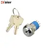 19mm IP54 Metal Type Latching 3 Position Keylock Switch